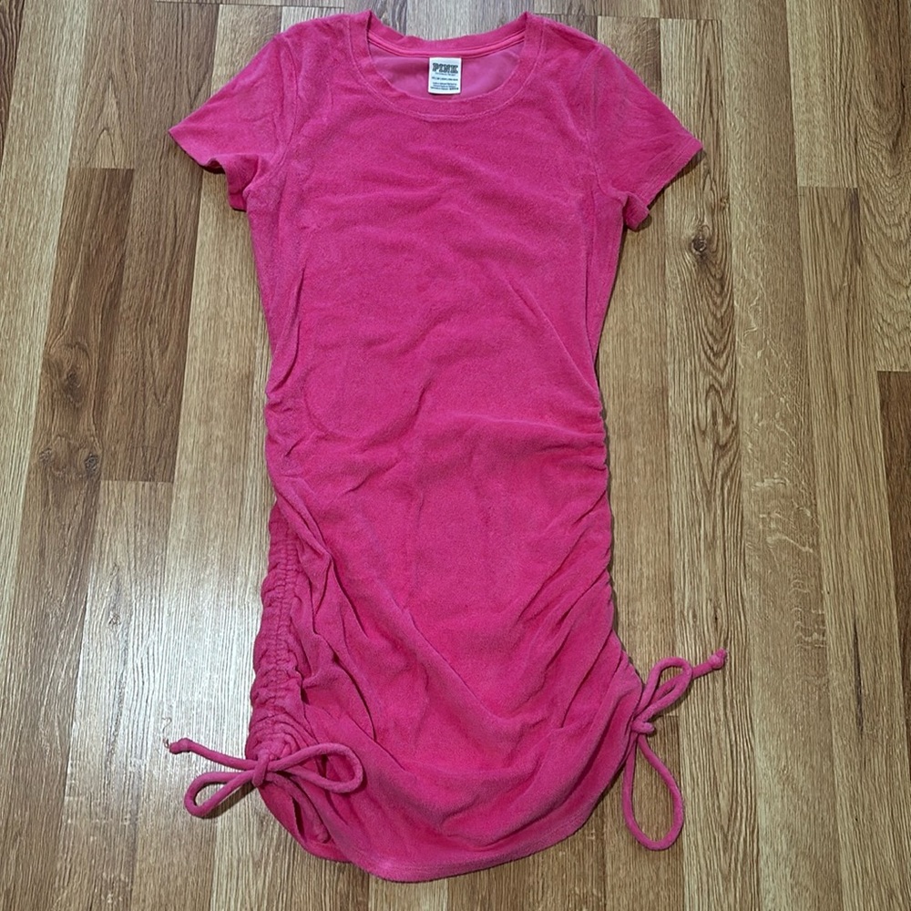 PINK Terry Cinched Swim Coverup